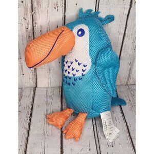 10" Walmart Your Zone Toucan Bird Plush Stuffed Animal Mesh Bath Toy Beach Buddy